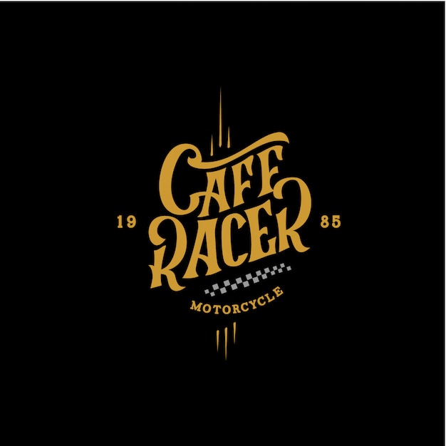 Affiche Rétro De Moto De Coureur De Café