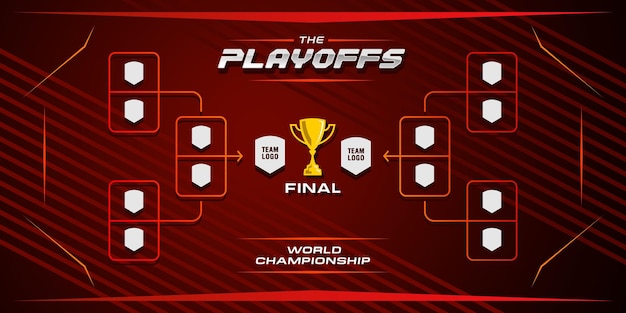 Vecteur une affiche rouge et noire qui indique la finale du tournoi dessus.
