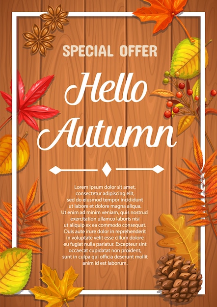 Affiche Saisonnière Pour L'automne