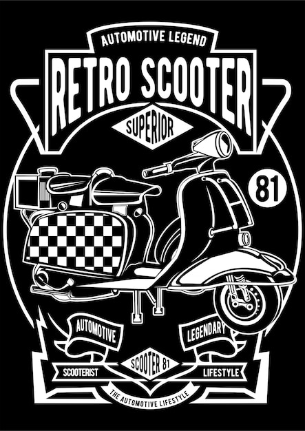 Affiche de scooter rétro