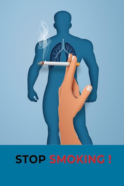 Affiche de sensibilisation à l'arrêt du tabac