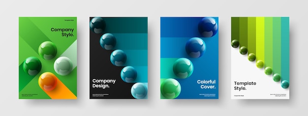 Affiche simple A4 design vector illustration bundle