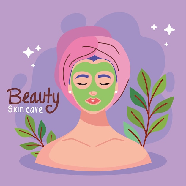 Affiche de soins de beauté de la peau