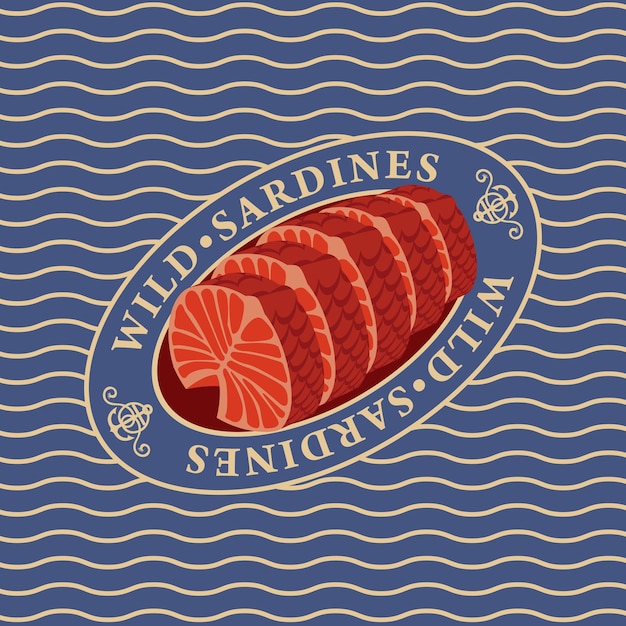 affiche de steaks de sardines sauvages