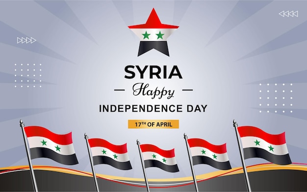 Affiche De La Syrie Pour Le Jour De L'indépendance