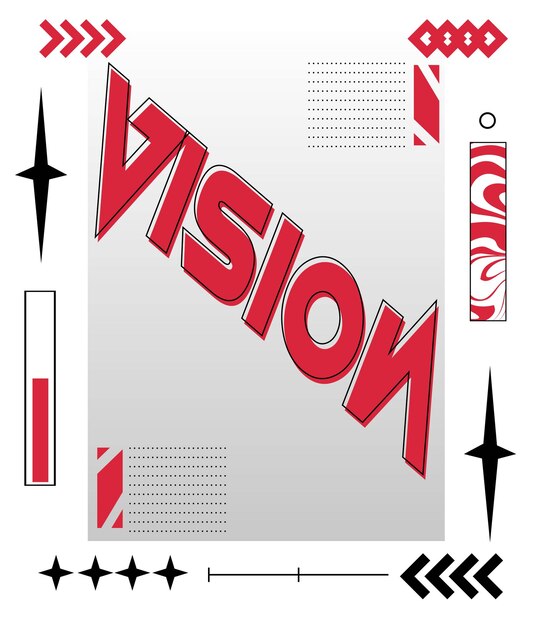 Affiche De Texte De Vision Style Brutalisme