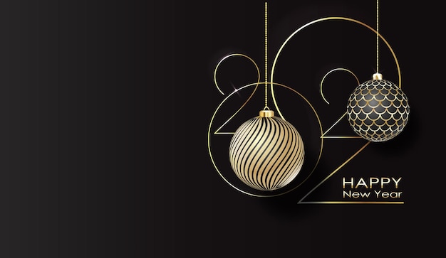 affiche de typographie de bonne année bannière de bonne année avec des nombres