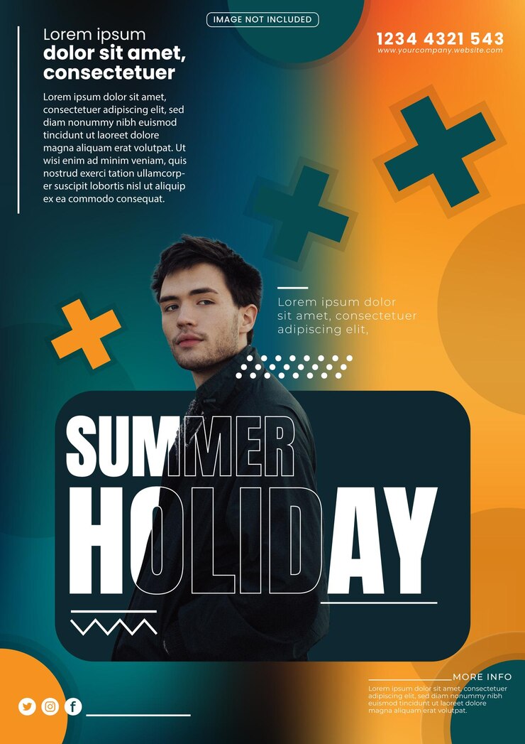 Vecteur affiche de vacances d'été avec un fond moderne