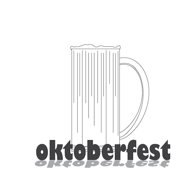 Affiche Vectorielle De La Publicité Du Festival De La Bière, Modèle Oktoberfest. Bouteille En Verre De Carte Vintage, Tasse