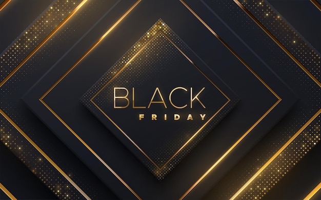 Vecteur affiche de vente du black friday bannière d'événement de remise commerciale