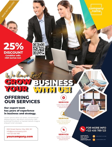 Affiche verticale pour les entreprises professionnelles