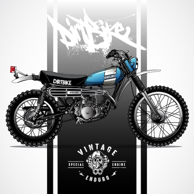 Affiche Vintage De Moto Scrambler