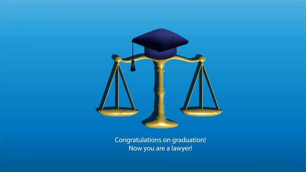 Affiche De Voeux De Graduation En Droit Affiche 3d