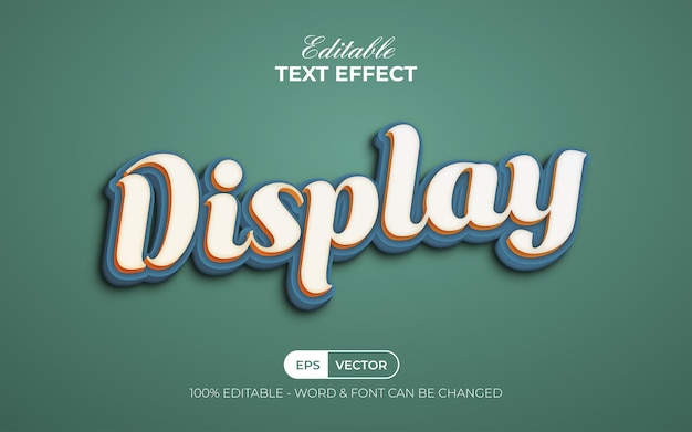 Afficher l'effet de texte style 3d Effet de texte modifiable