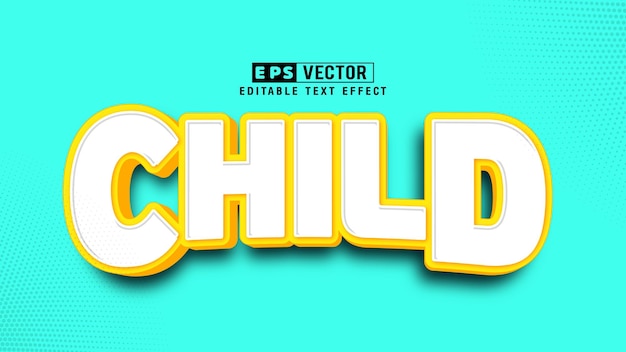 Afficher le style 3d vectoriel d'effet de texte modifiable par Cast