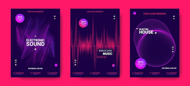 Affiches Disco Pour Festival De Musique électronique