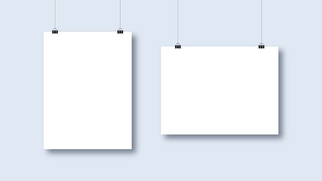 Affiches vierges blanches