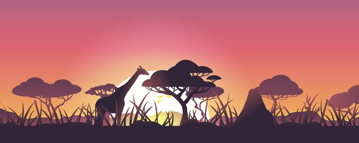 Vecteur afrique savana fond d'écran de jeu