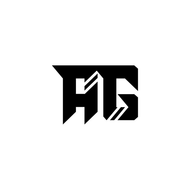AG Monogram Logo Design lettre texte nom symbole monochrome logotype alphabet caractère logo simple