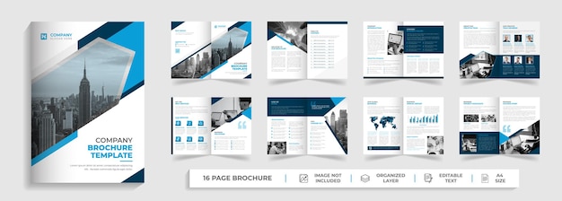 Agence D'affaires Numérique Créative D'entreprise Moderne 16 Pages Brochure Multipage Conception De Profil D'entreprise