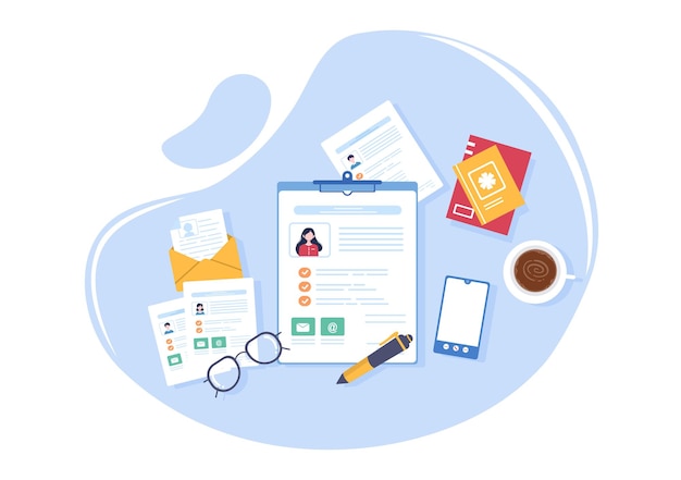 Agence d'emploi pour le recrutement ou le placement Job Service Illustration