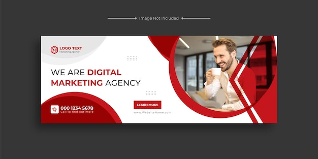 Agence de marketing numérique et couverture facebook d'entreprise et modèle de bannière Web