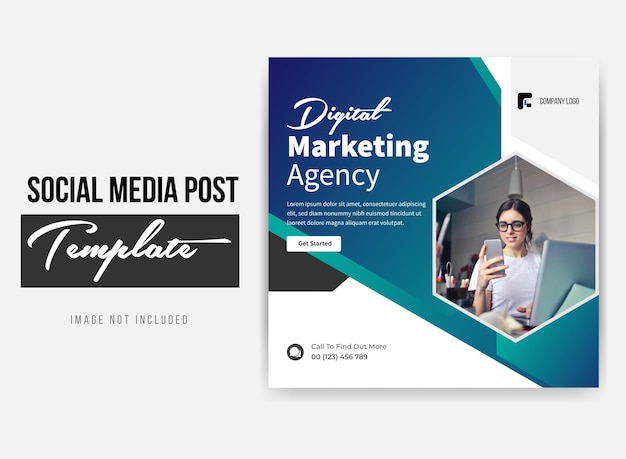 Vecteur agence de marketing numérique modèle de publication instagram design vecteur premium