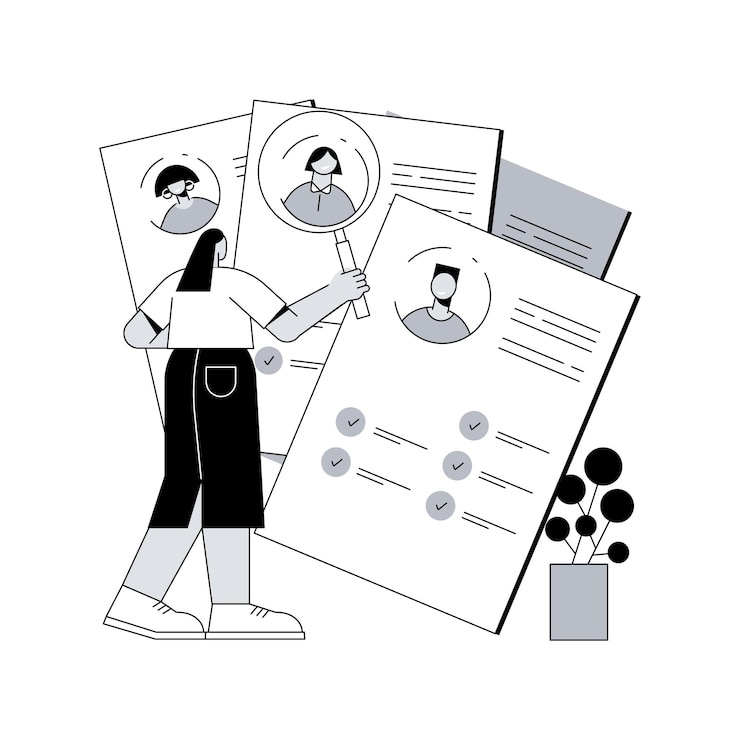Vecteur agence de recrutement concept abstrait illustration vectorielle