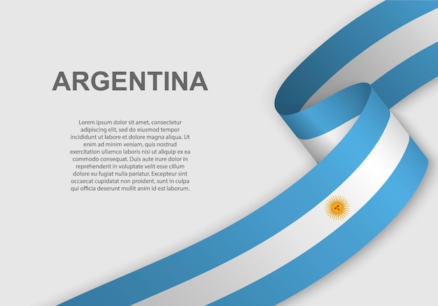 Agitant Le Drapeau De L'argentine.