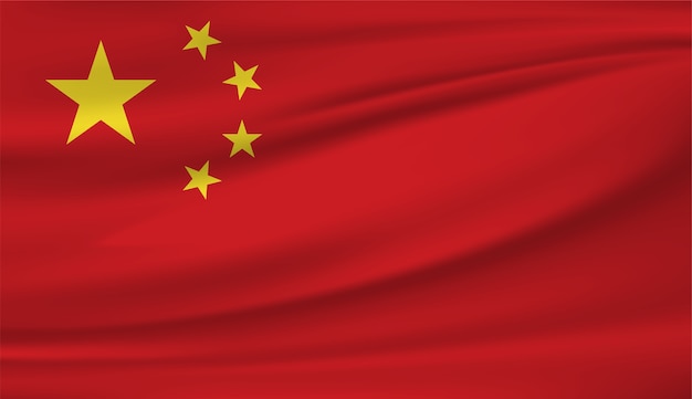 Agitant Le Drapeau De La Chine