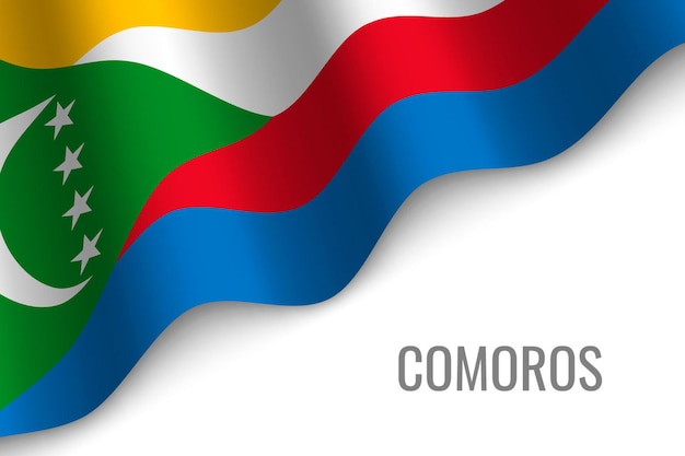 Agitant le drapeau des comores