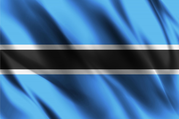 Agitant Le Drapeau Du Botswana Abstrait