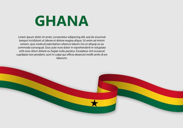 Agitant Le Drapeau Du Ghana