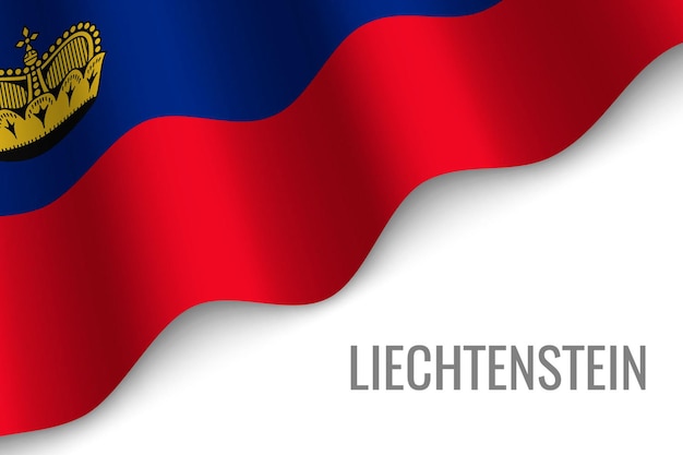 Agitant Le Drapeau Du Liechtenstein