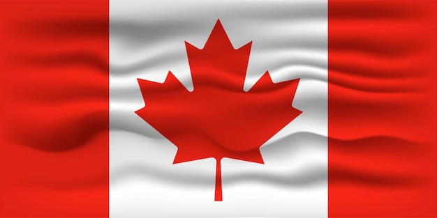 Agitant le drapeau du pays Canada Illustration vectorielle