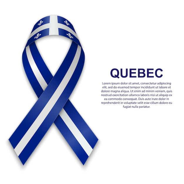 Agitant le drapeau du Québec