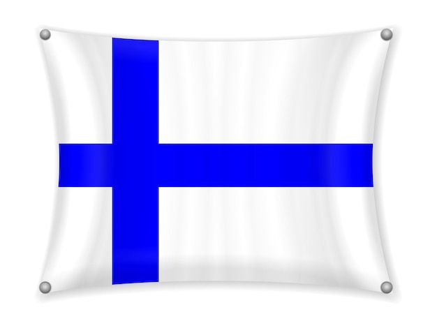 Vecteur agitant le drapeau de la finlande