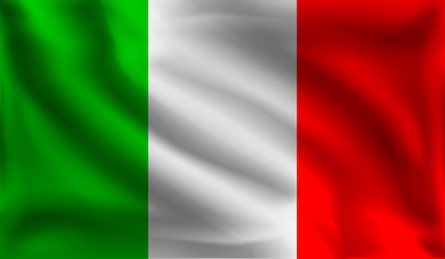 Vecteur agitant le drapeau italien, le drapeau de l'italie,