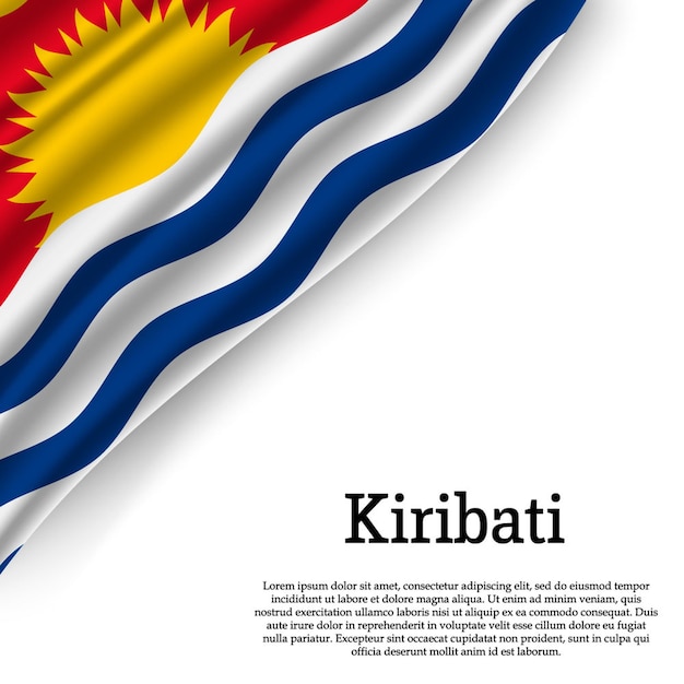 Agitant le drapeau de Kiribati