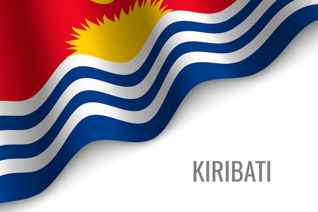 Agitant le drapeau de Kiribati