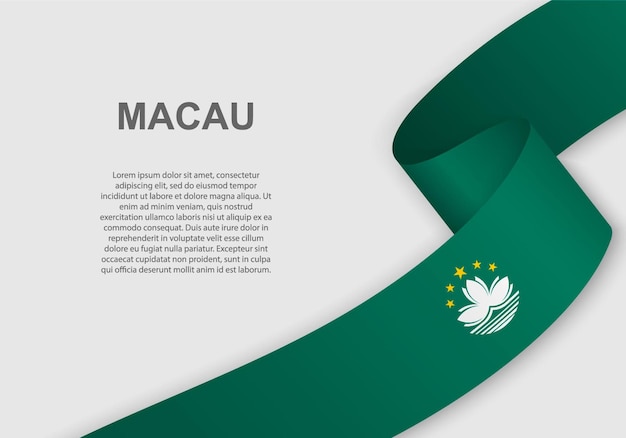 Agitant Le Drapeau De Macao.