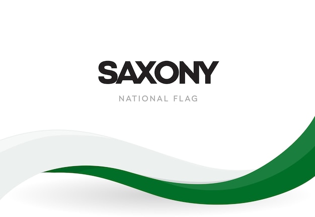 Vecteur agitant le drapeau national de l'état libre de saxe