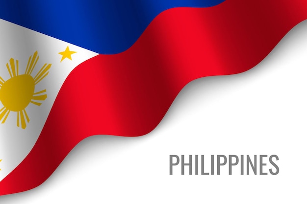 Agitant le drapeau des Philippines