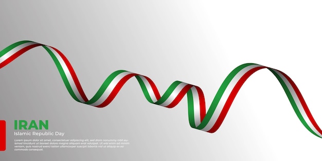 Agitant l'illustration vectorielle du drapeau de l'Iran pour la conception de la fête nationale de l'Iran