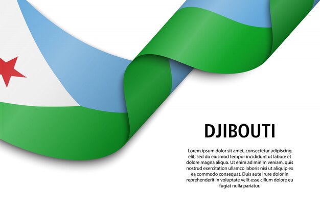 Agitant le ruban ou la bannière avec le drapeau
