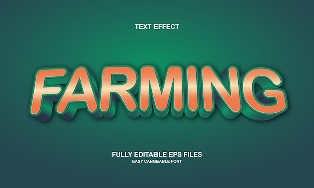 Agriculture d'effets de texte modifiables