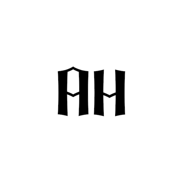 Vecteur ah monogram logo design lettre texte nom symbole monochrome logotype alphabet caractère logo simple