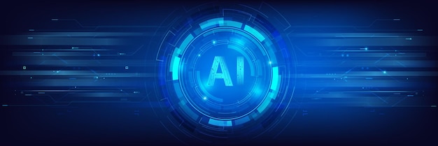 AI Intelligence artificielle Contexte abstrait