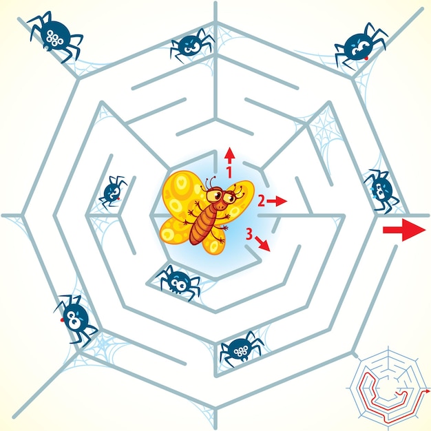 Aidez Le Papillon à Sortir De La Toile D'araignée