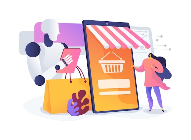 AIDriven Suggestions de produits personnalisées illustration vectorielle abstraite du concept